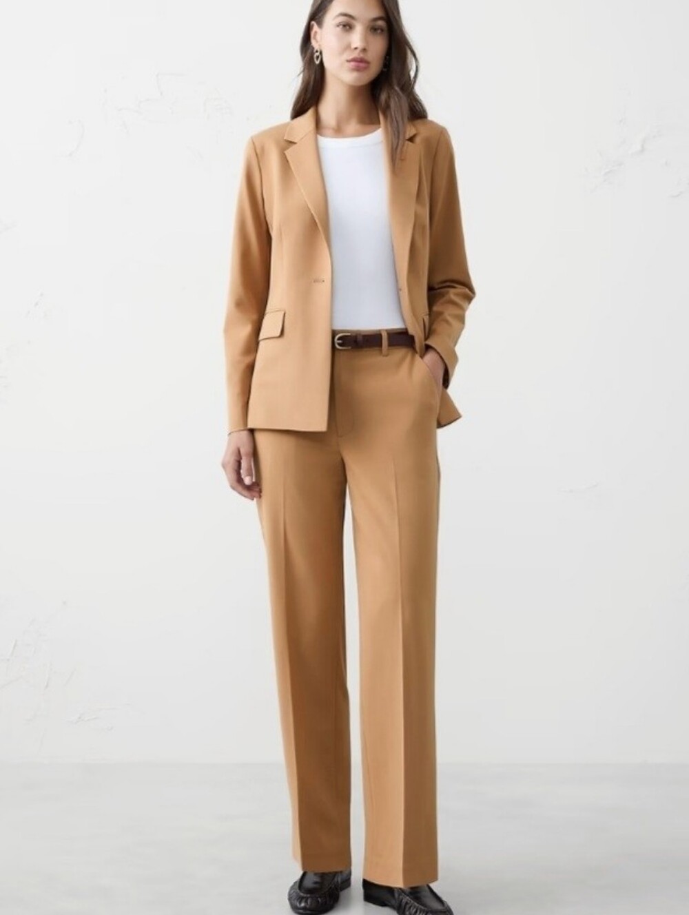 NEW! Banana Republic Factory Straight-Leg Trousers in Tan Size 10